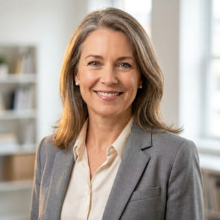 Sarah Coleman, ført opp som økonomidirektør hos Sterk Andeldømme, i et profilbilde